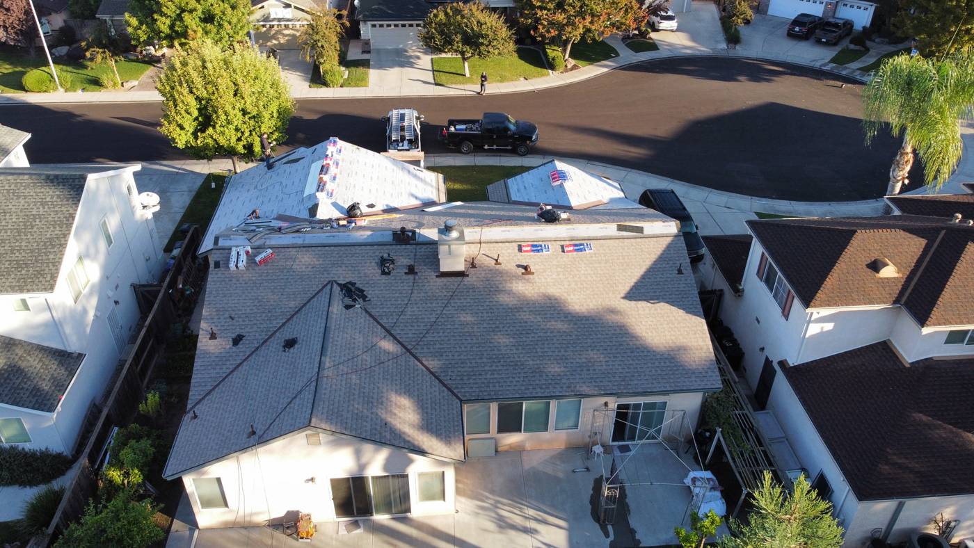 Roofing project in progress