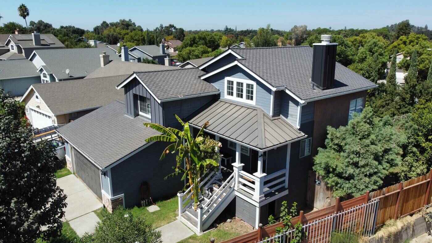 Finished gray home roof