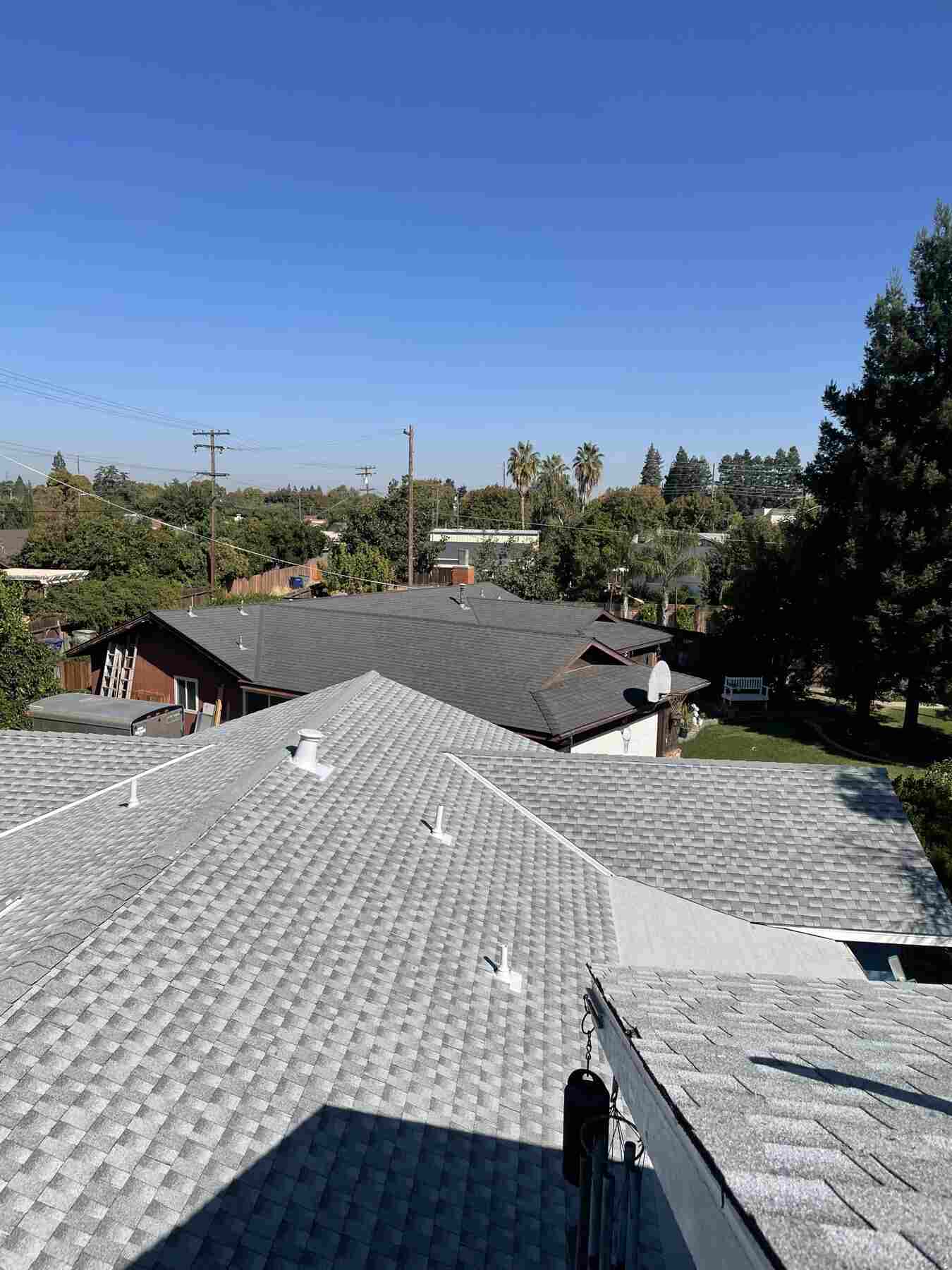 Finished gray shingle roof