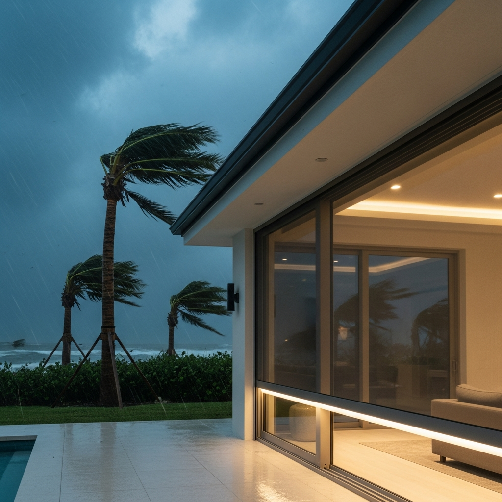 Inside the Engineering: How Motorized Hurricane Screens Seal a Building ...