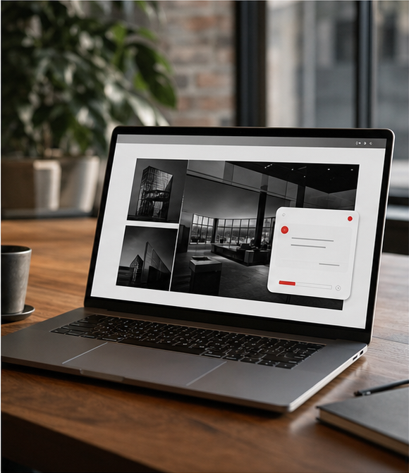 A modern website with a conversational assistant