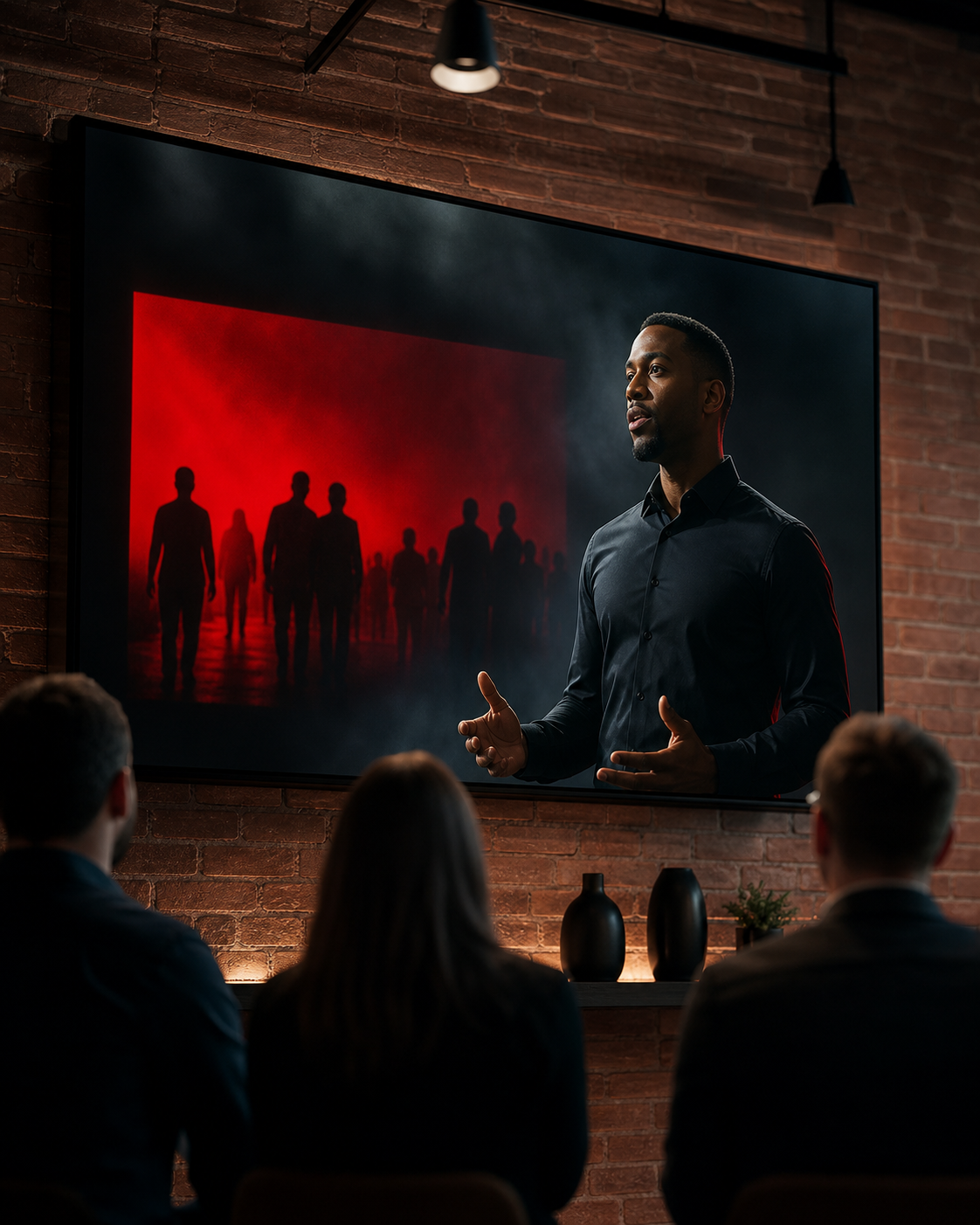 Business story presented on a premium screen