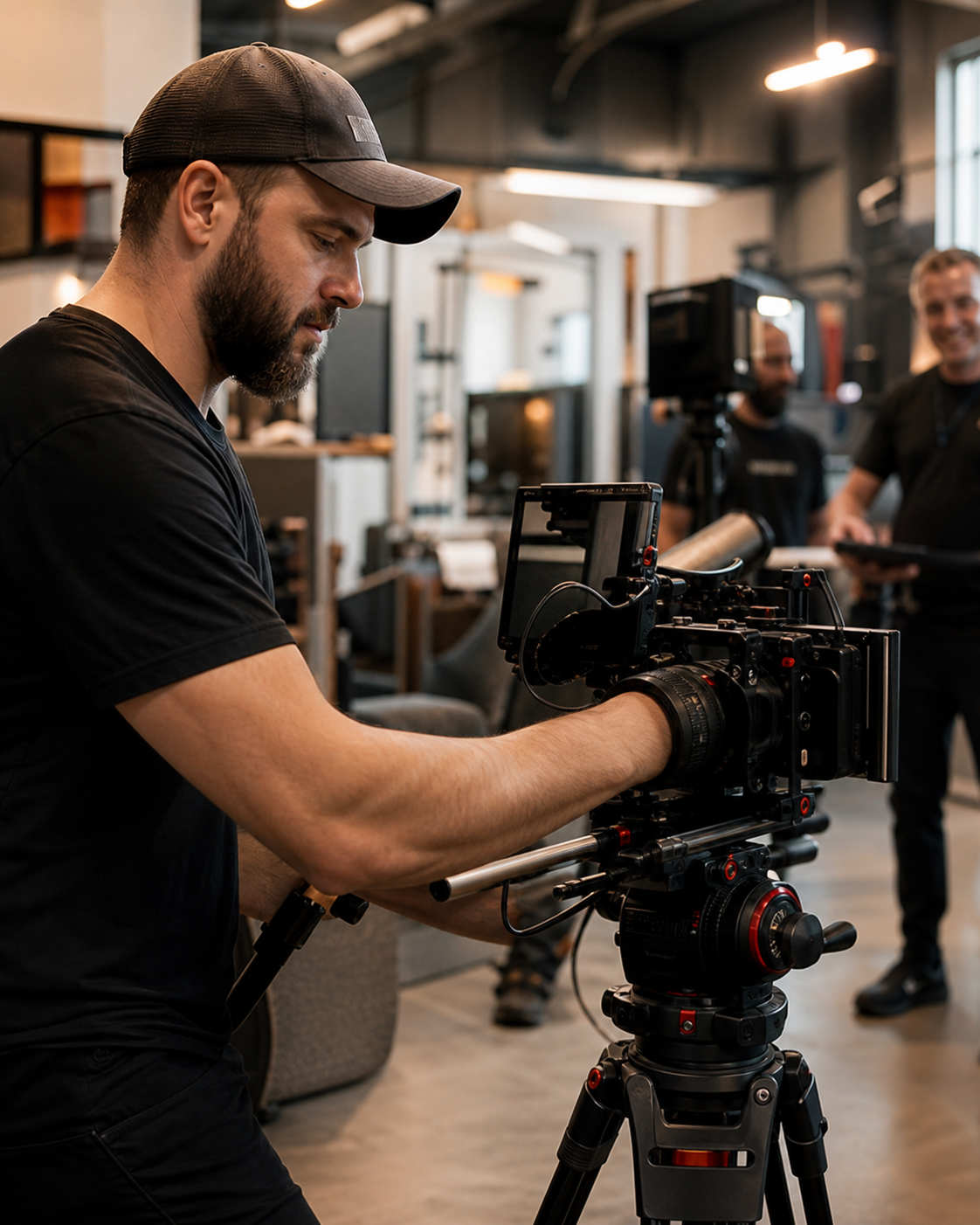 Cinema production crew at work