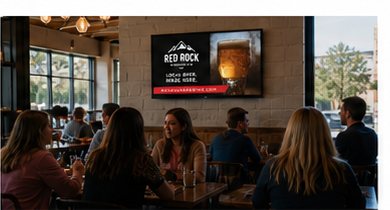 Local venue guests seeing network programming