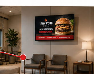 Network campaign in a professional waiting area