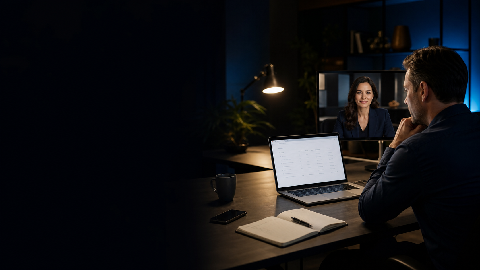 A business owner reviewing qualified opportunities with Sophie