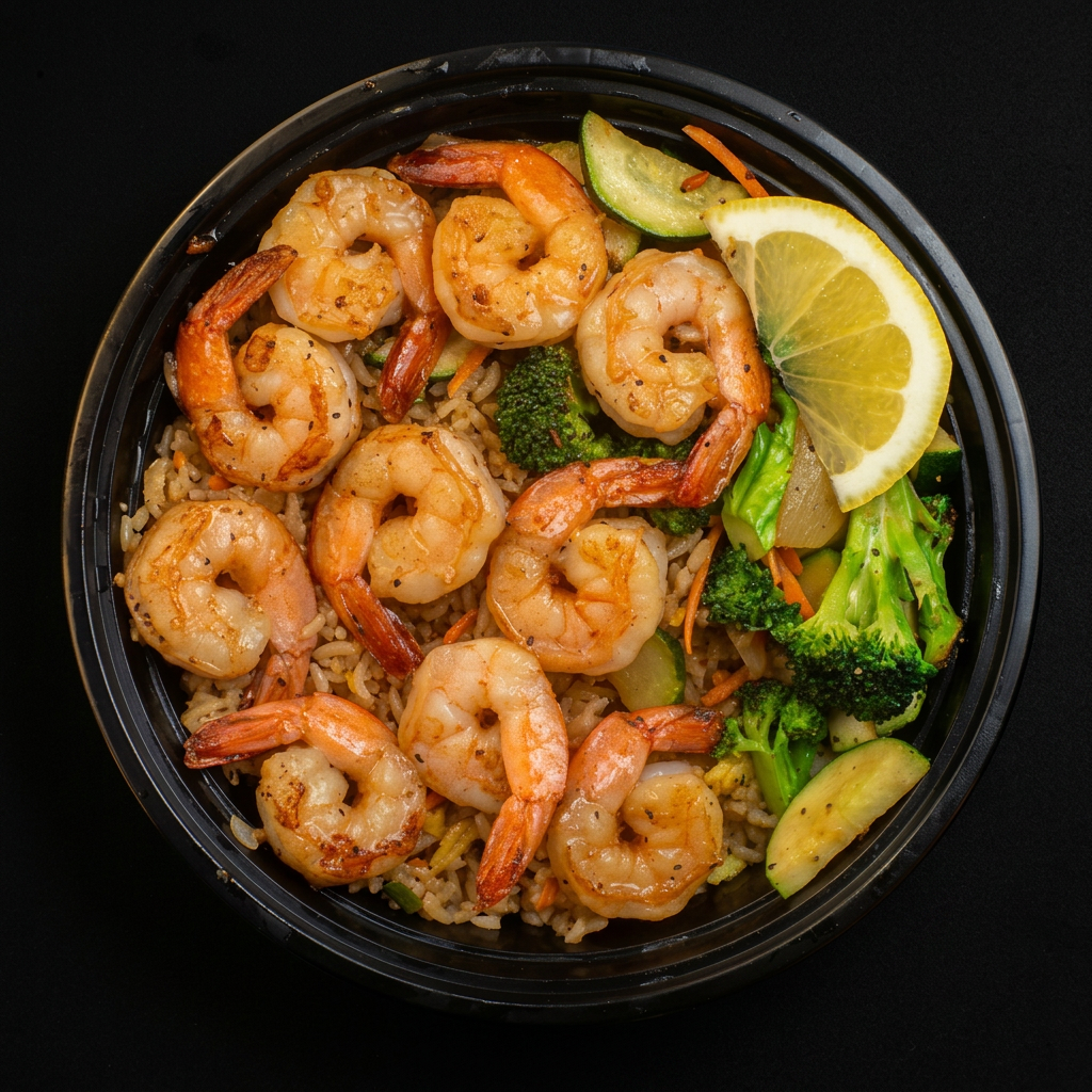 Shrimp yaki plate