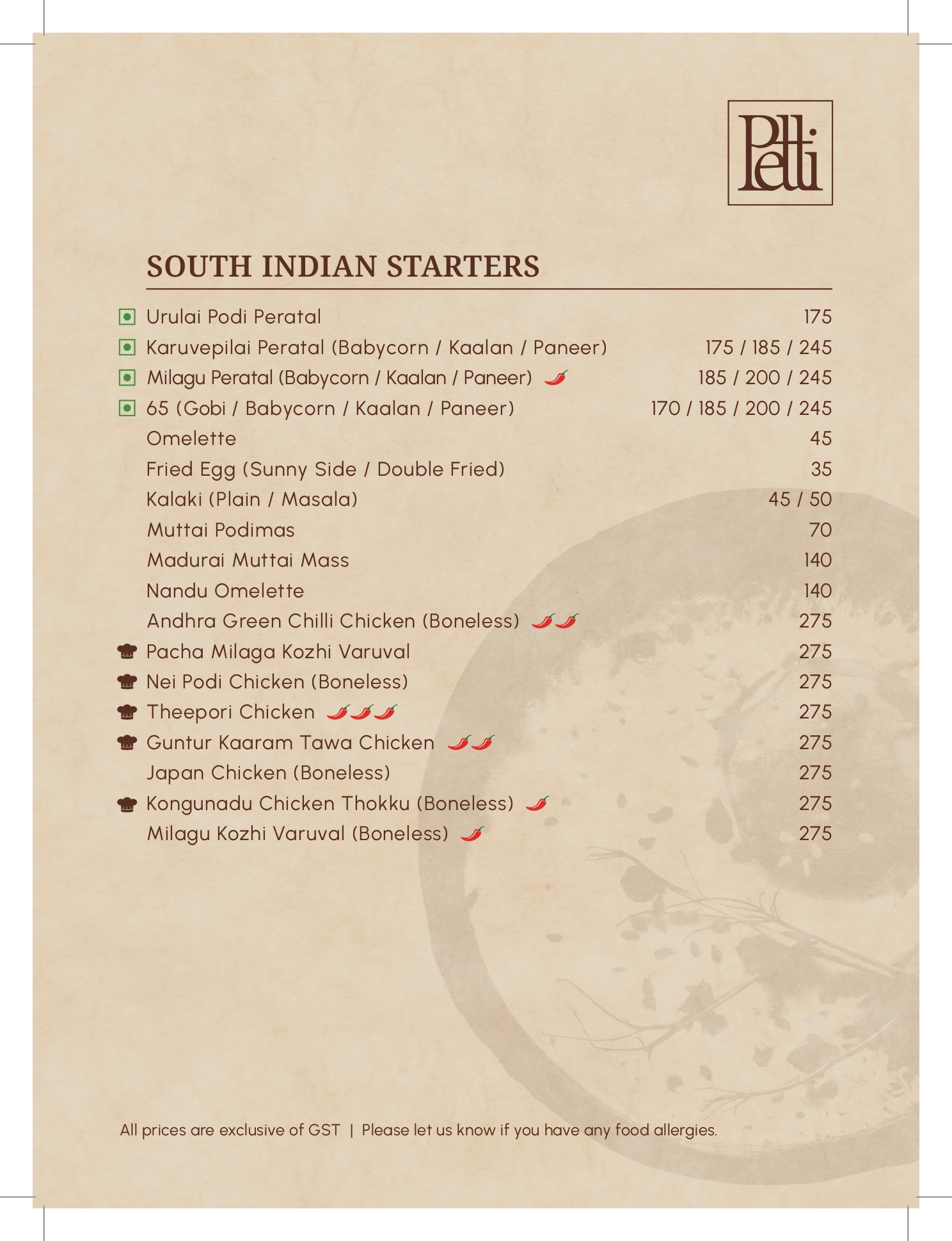 Menu Page 5