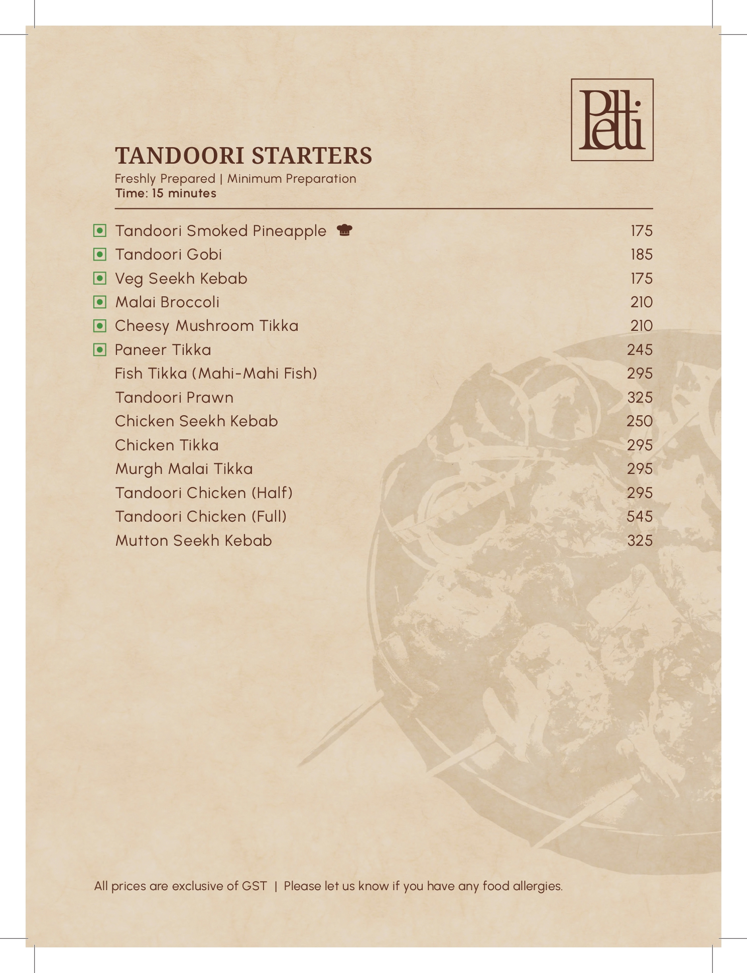 Menu Page 10