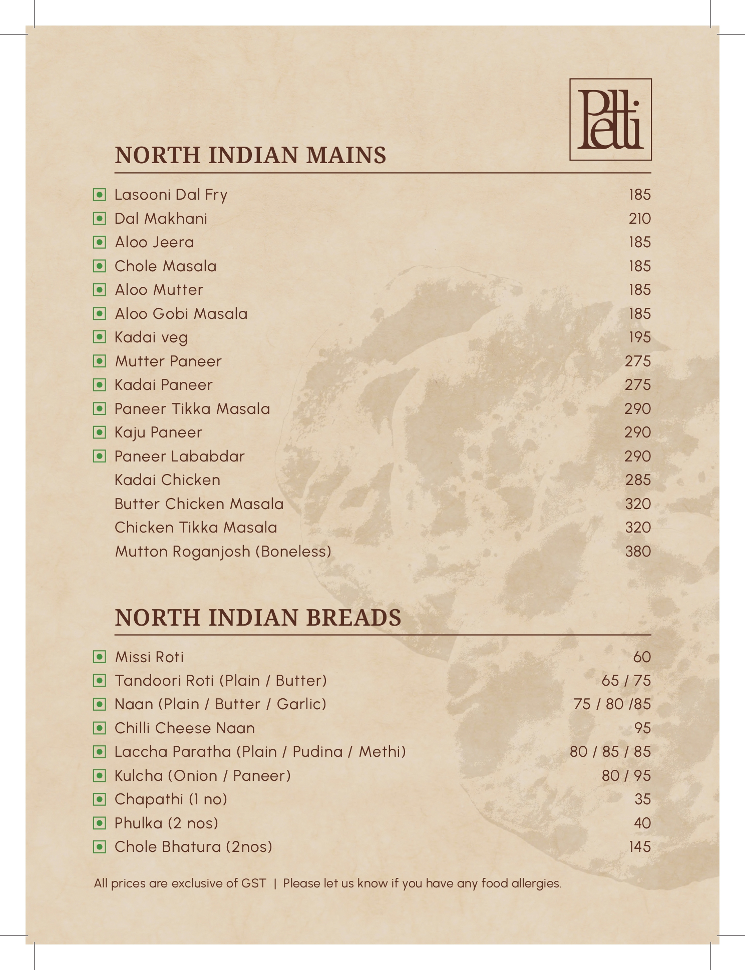 Menu Page 11
