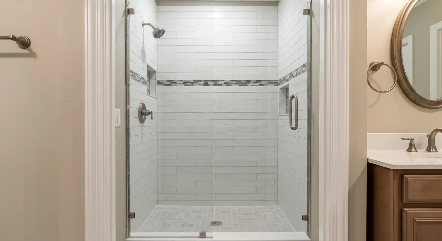 Walk-in shower installation in Gardendale home
