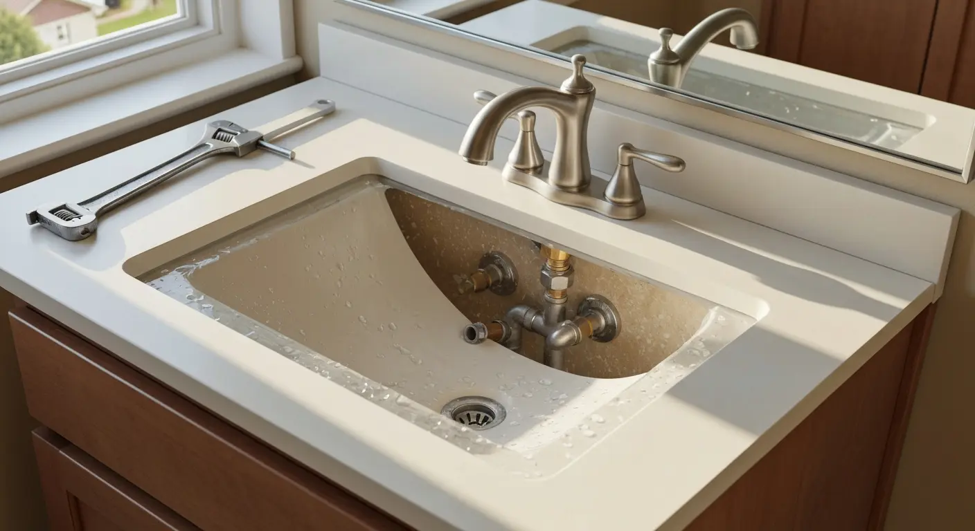 Sink and faucet installation