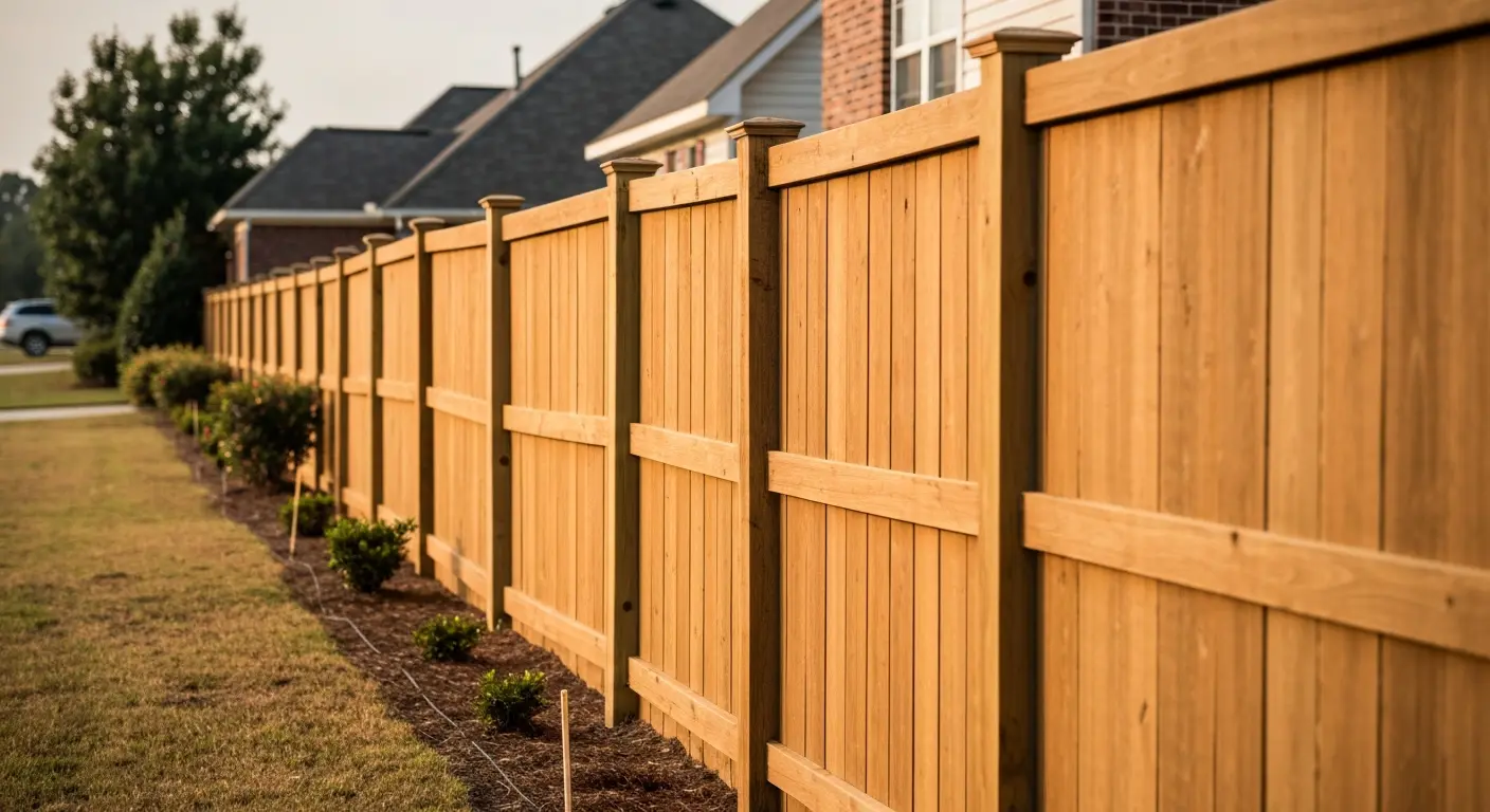Privacy fence example