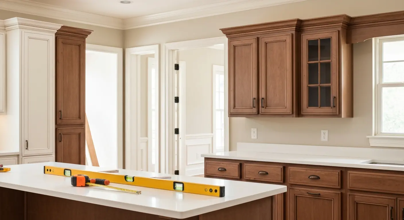 Custom kitchen cabinet installation