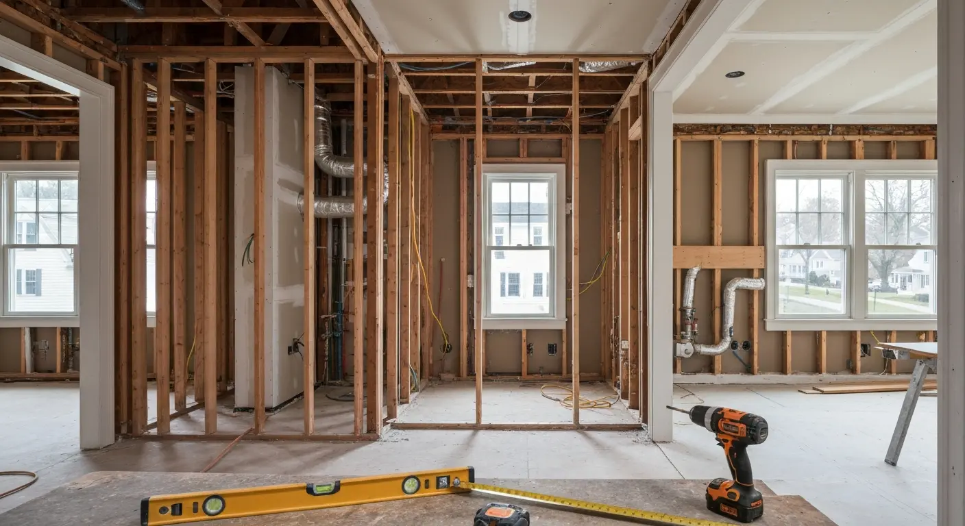 Whole-house renovation in progress