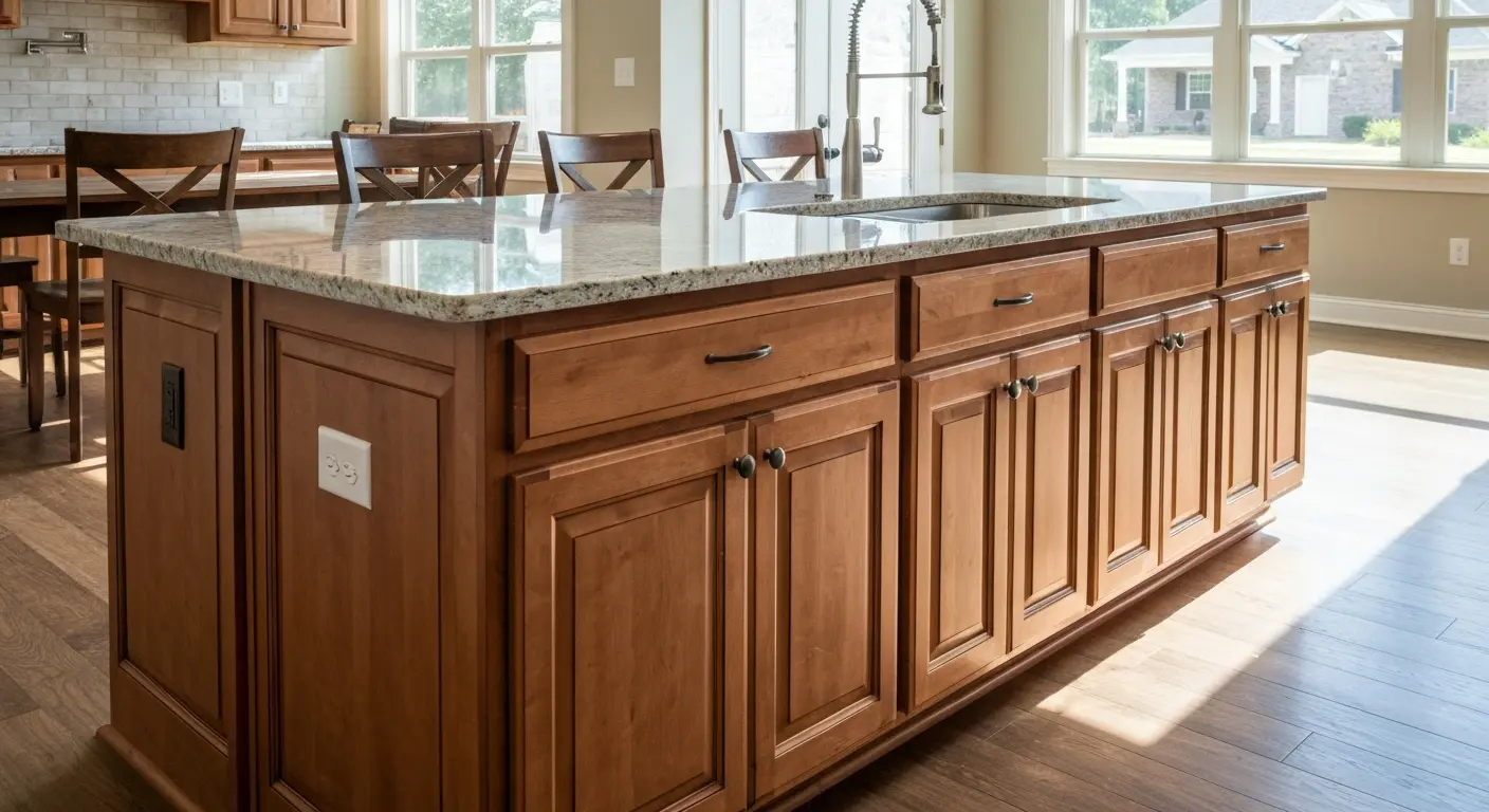 Kitchen island installation