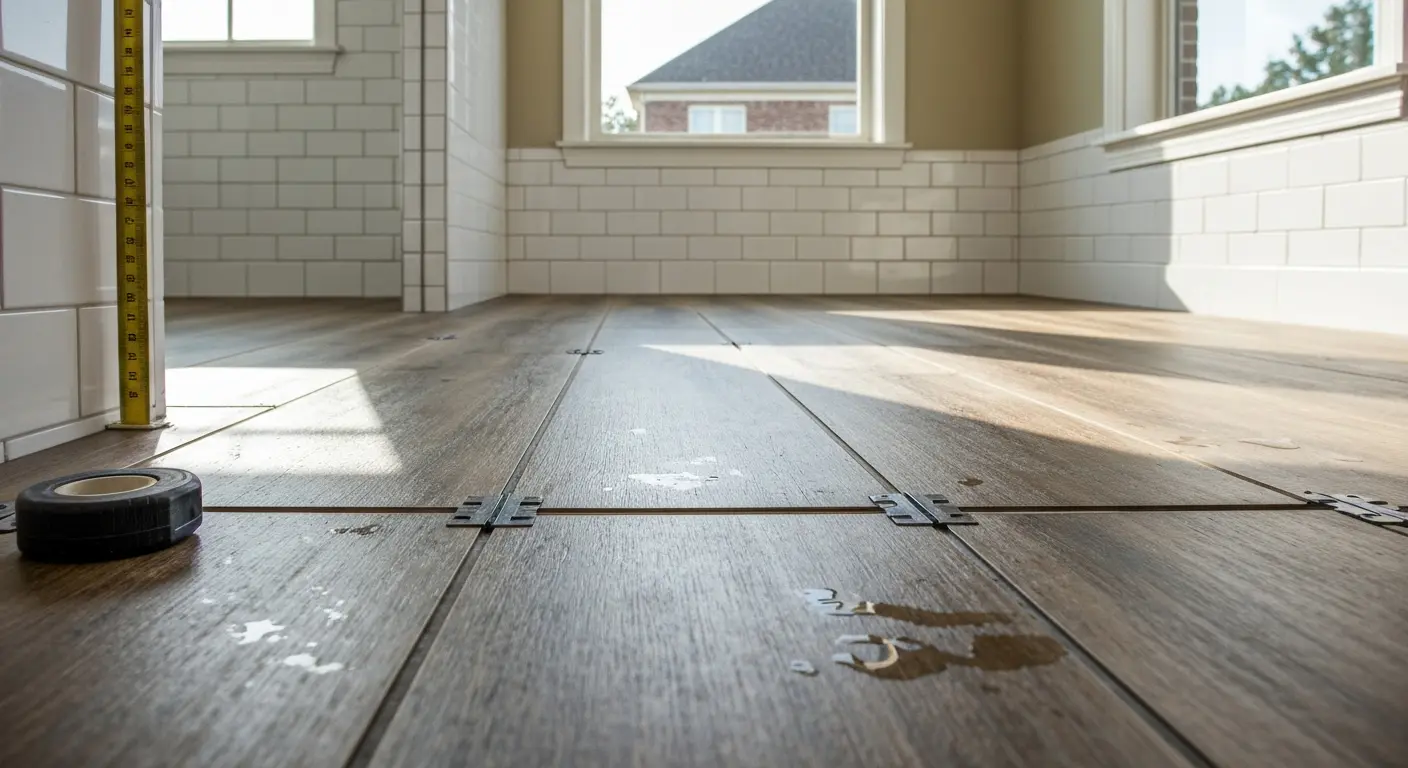 Luxury vinyl plank bathroom flooring