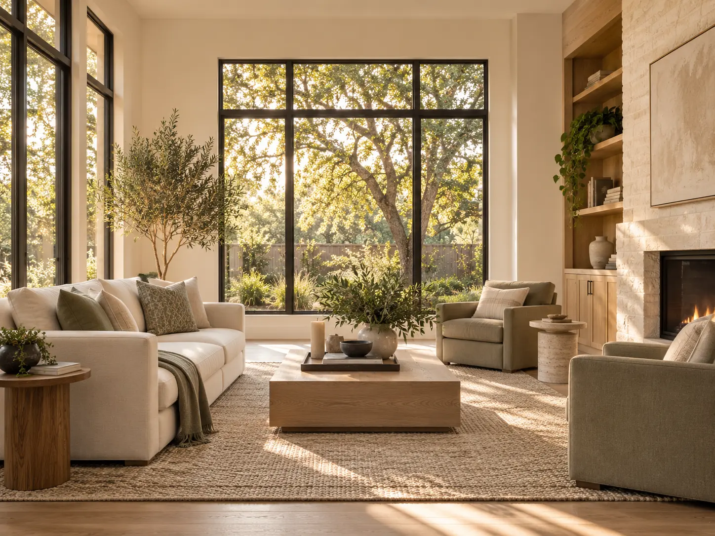 Sala de una propiedad preparada para su venta