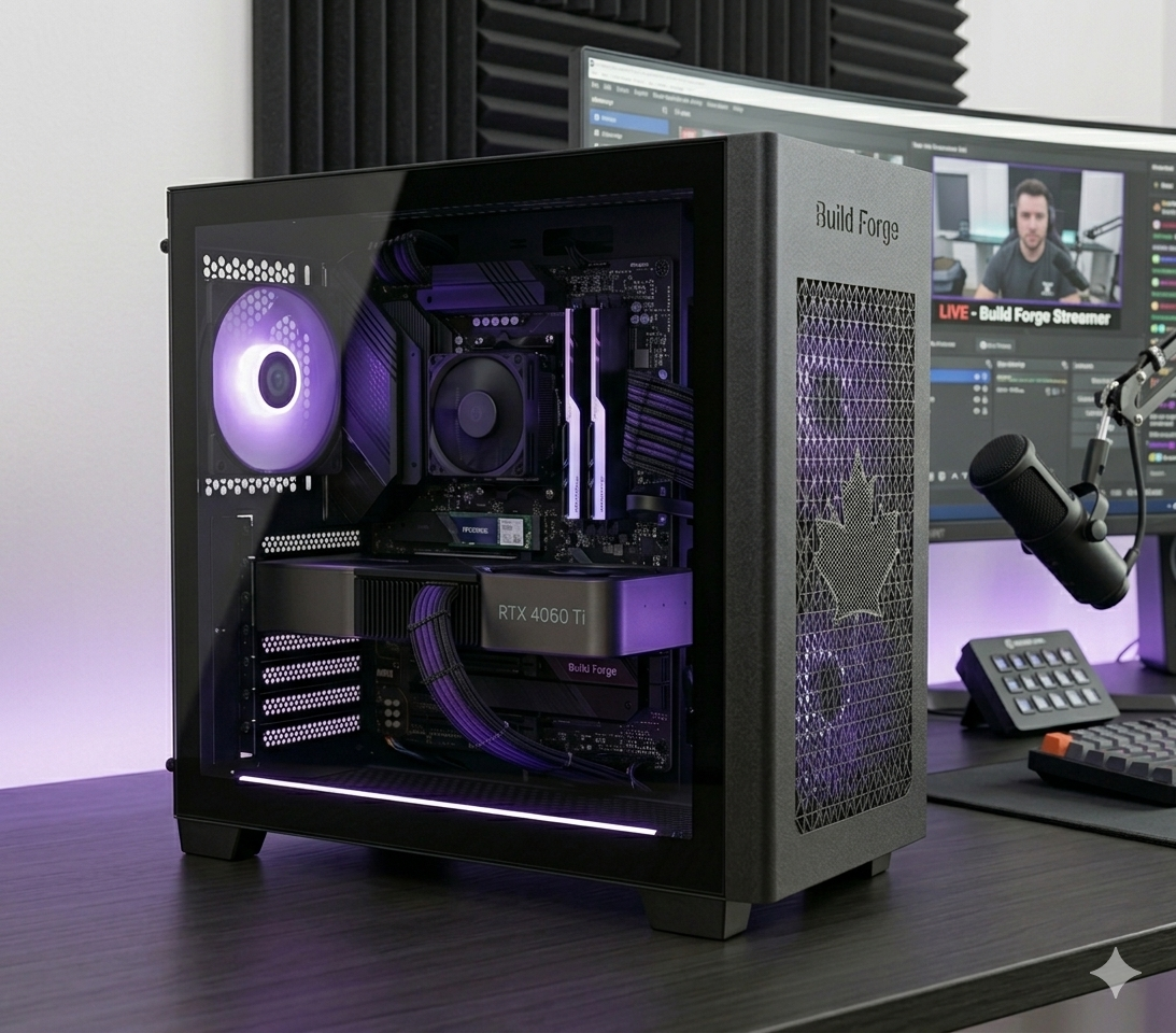 Canadian gamer at a desktop gaming setup