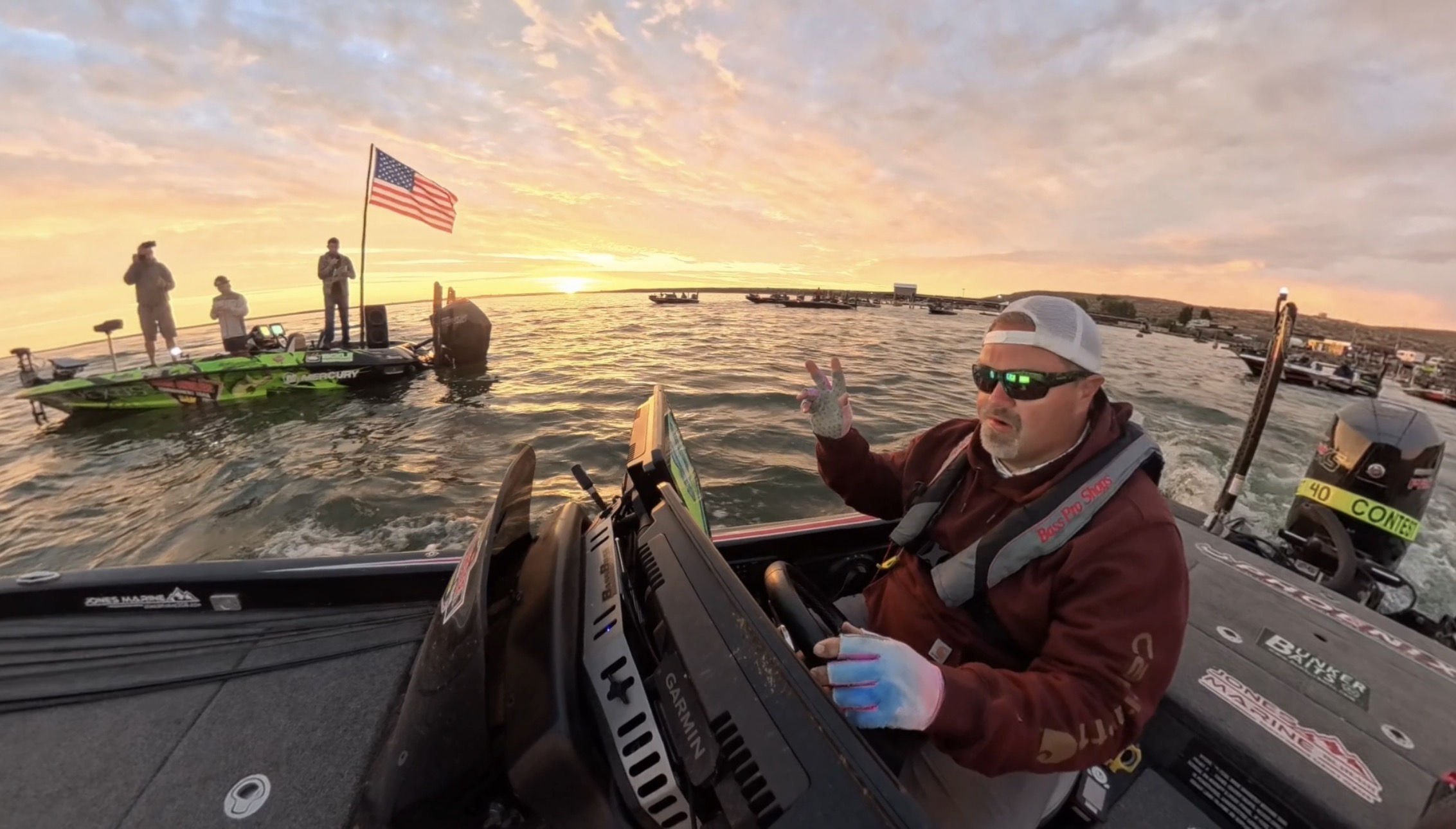 Sam Marvin on the water