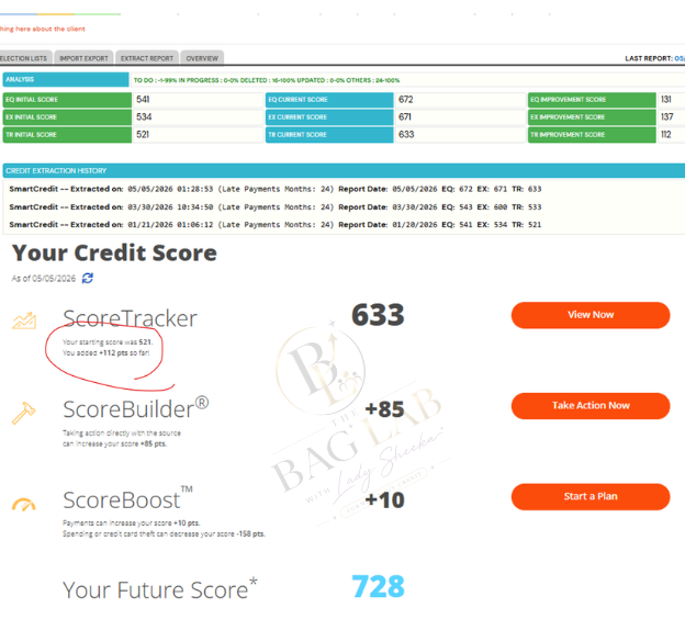 Bag Lab member credit repair result 1