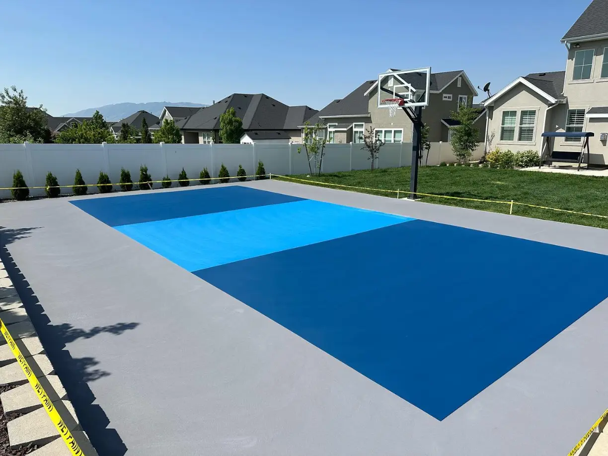 image of a residential pickleball and basketball court image of a residential pickleball and basketball court
