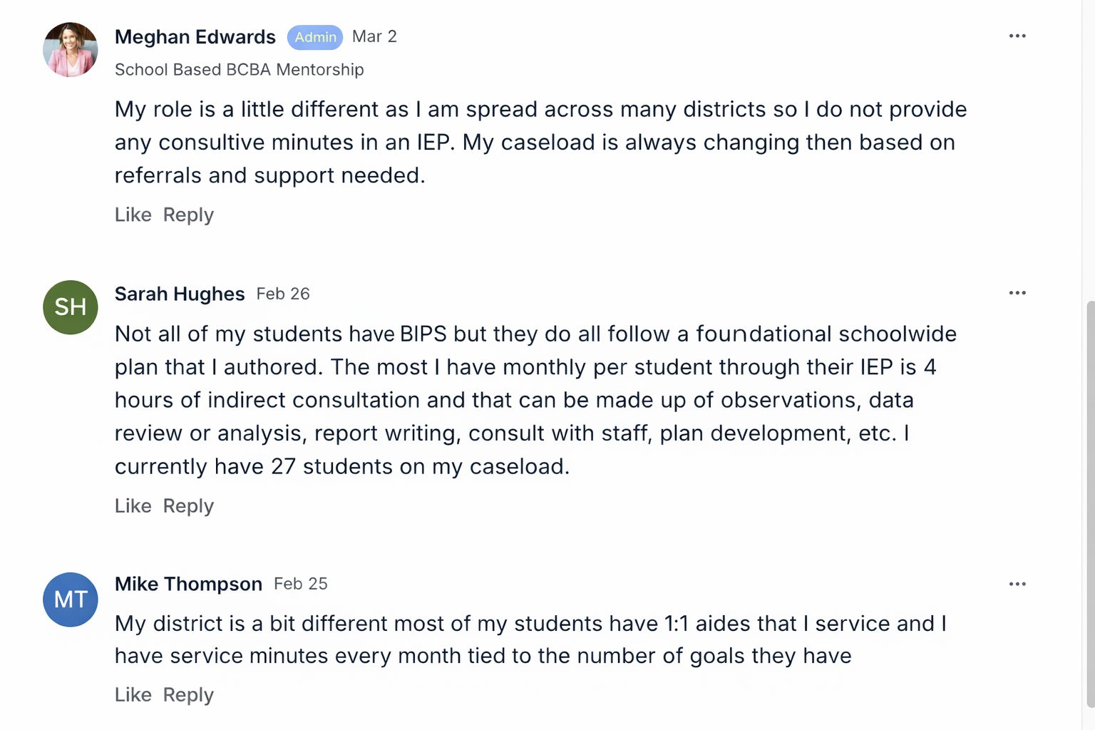 Community thread about caseload projections and consult time