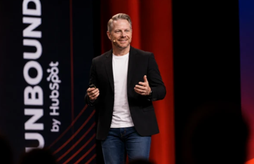Shannon Diem speaking on stage at HubSpot's Unbound conference