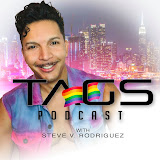 Official logo for TAGS podcast, featuring its host Steve V Rodriguez 