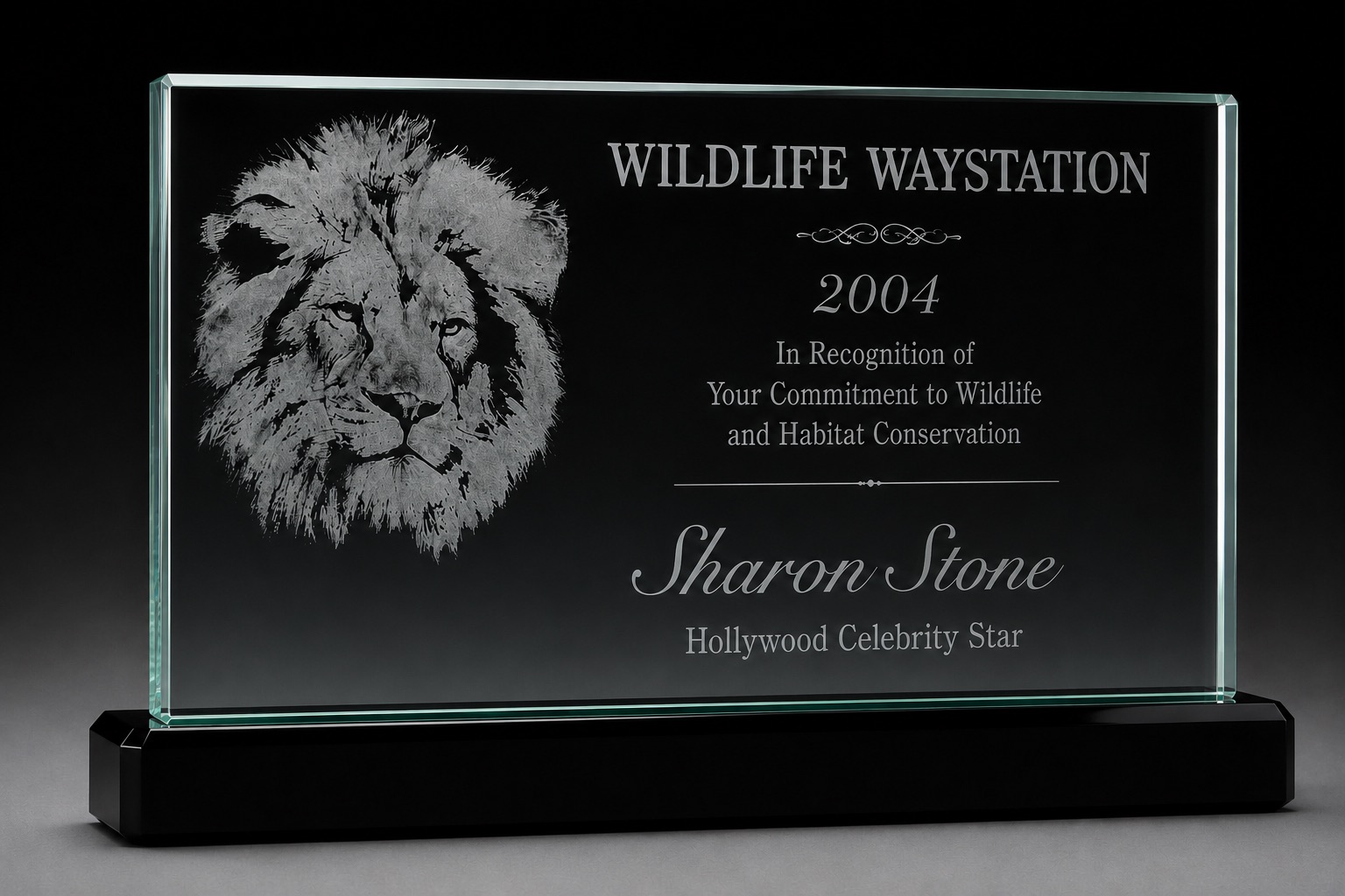 Wildlife Way Station Sharon Stone glass commission by Gregory Holder