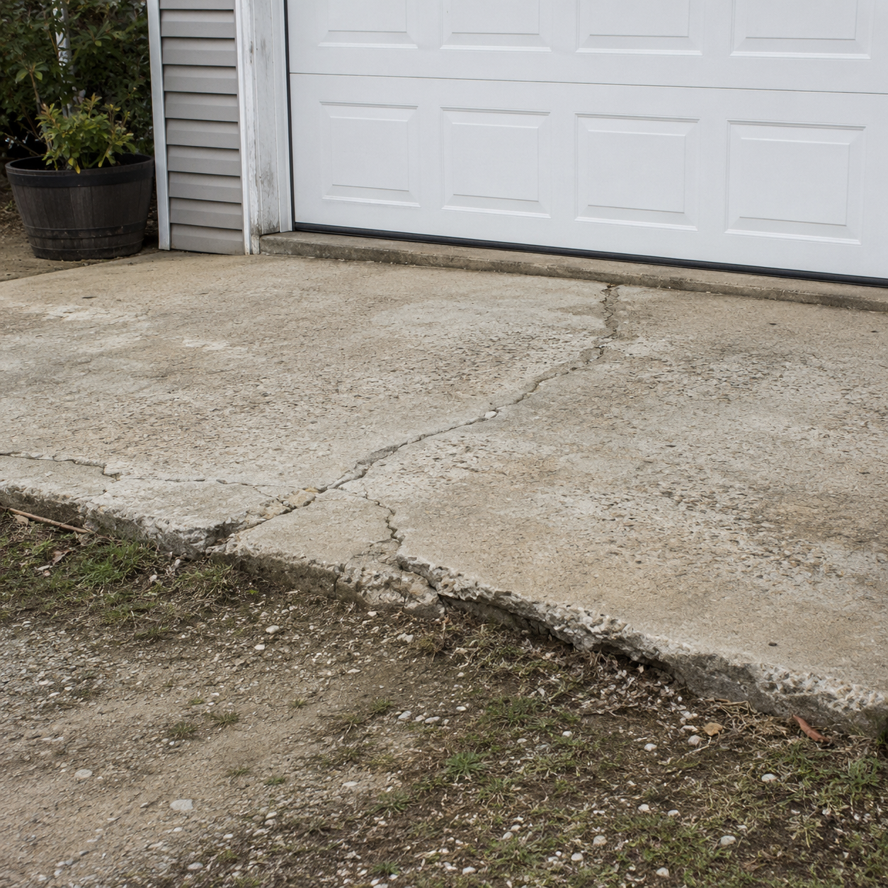 Before decorative concrete replacement