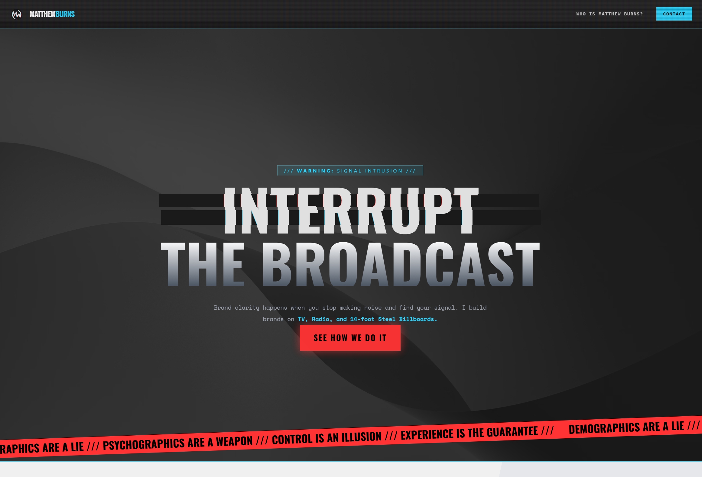 Matthew Burns, website