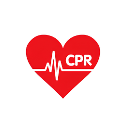 CPR heart and heartbeat graphic