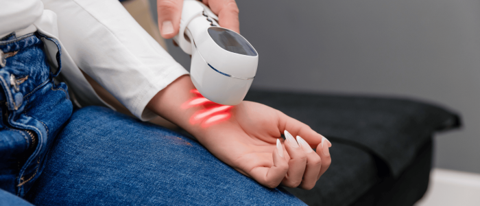 True Laser Pro in use on knee