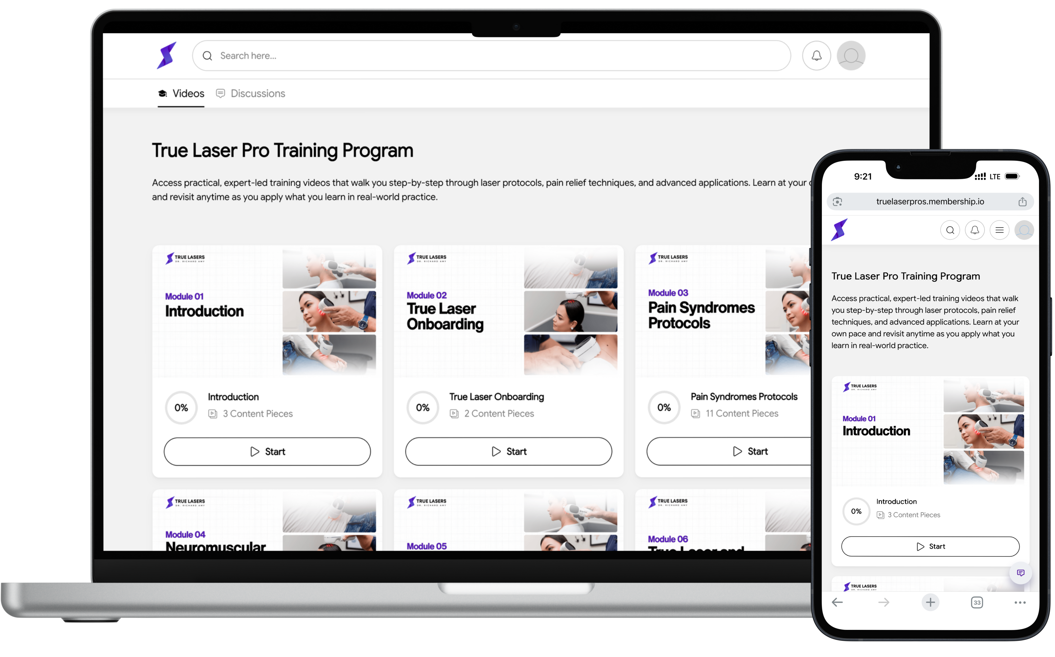 True Laser Program — online course with 8 modules and 44+ laser therapy protocols by Dr. Richard Amy