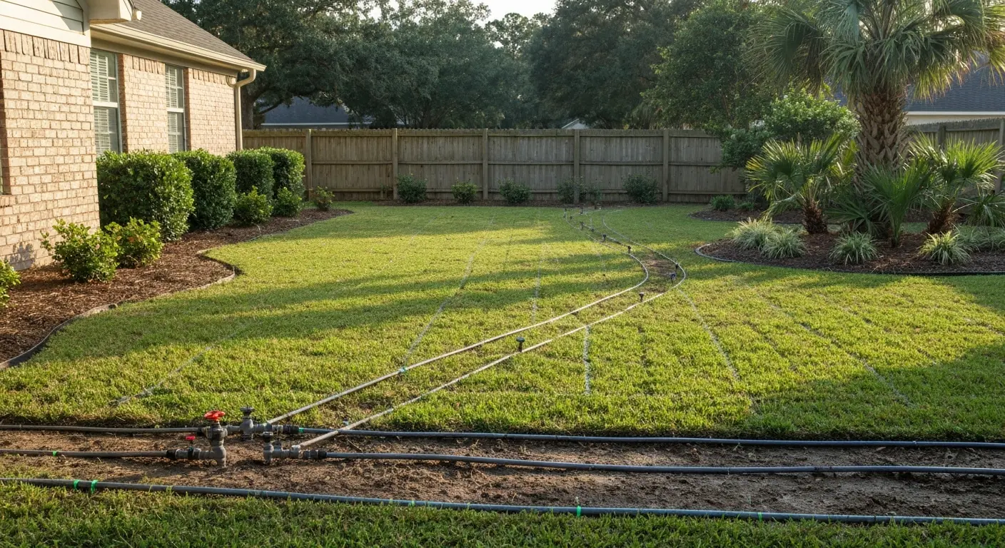 Residential irrigation installation