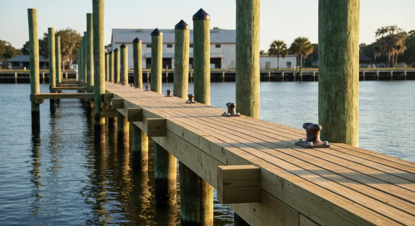 Commercial dock construction