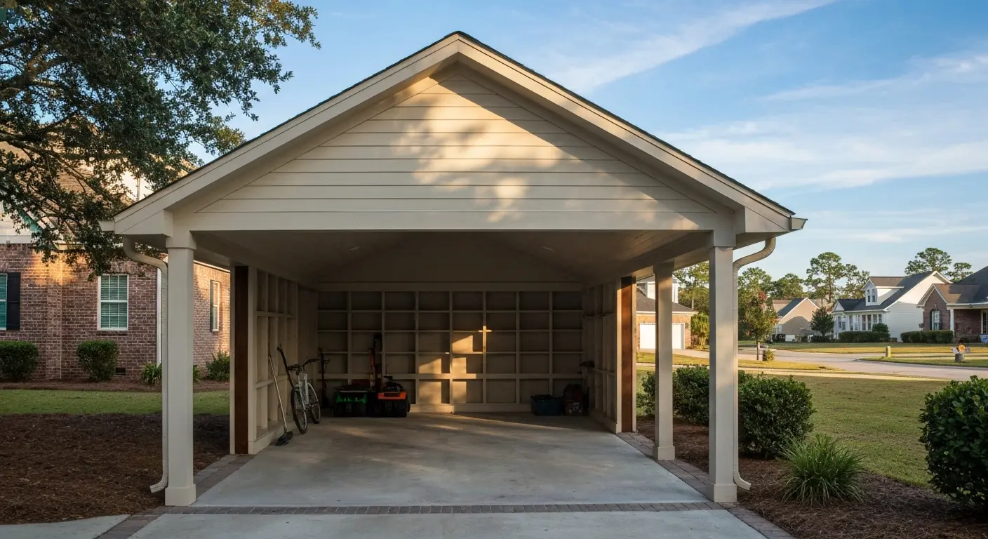 Covered patio carport in Baldwin County