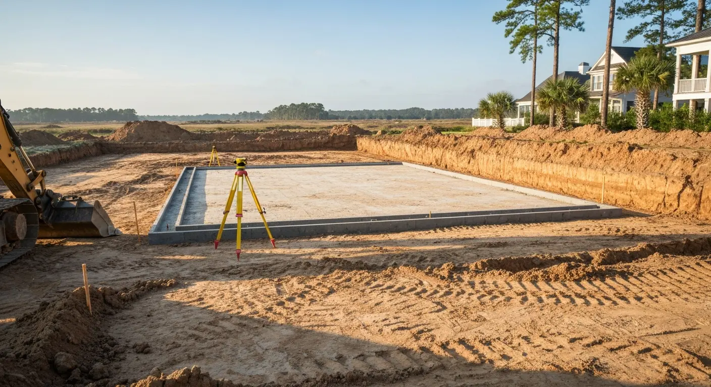 Foundation work and site preparation