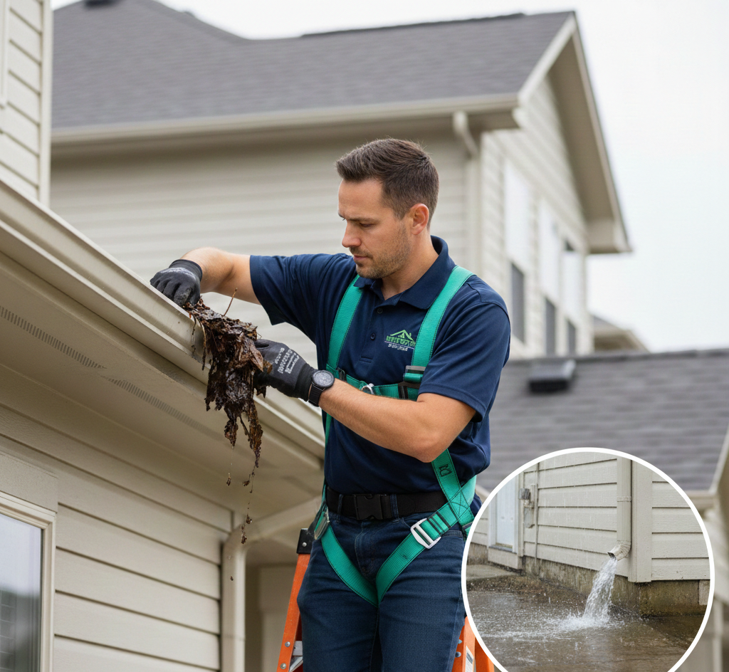 Check Gutters and Water Flow