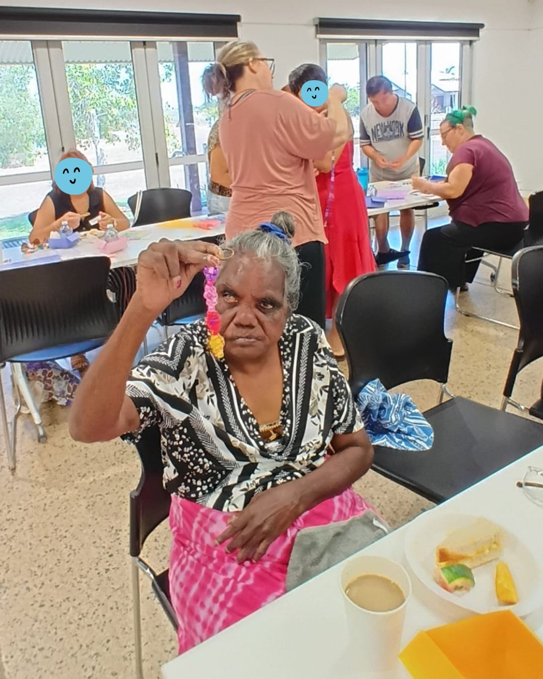 ACRS participant at the craft tables at Durack Community Hall, Palmerston ACRS participant at the craft tables at Durack Community Hall, Palmerston