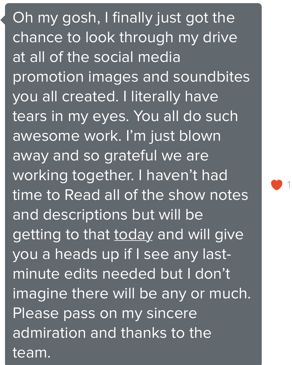 Client testimonial screenshot