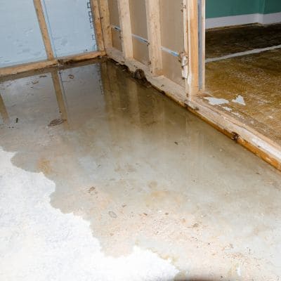 Water pooling on floor from leak detection issue