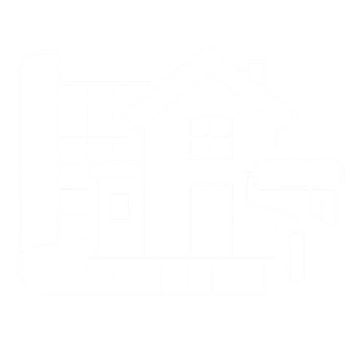 Renovations and alterations icon on blueprint