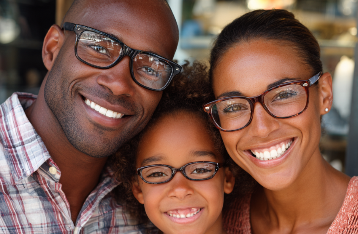 Eye exam patient in frames Bessemer Alabama