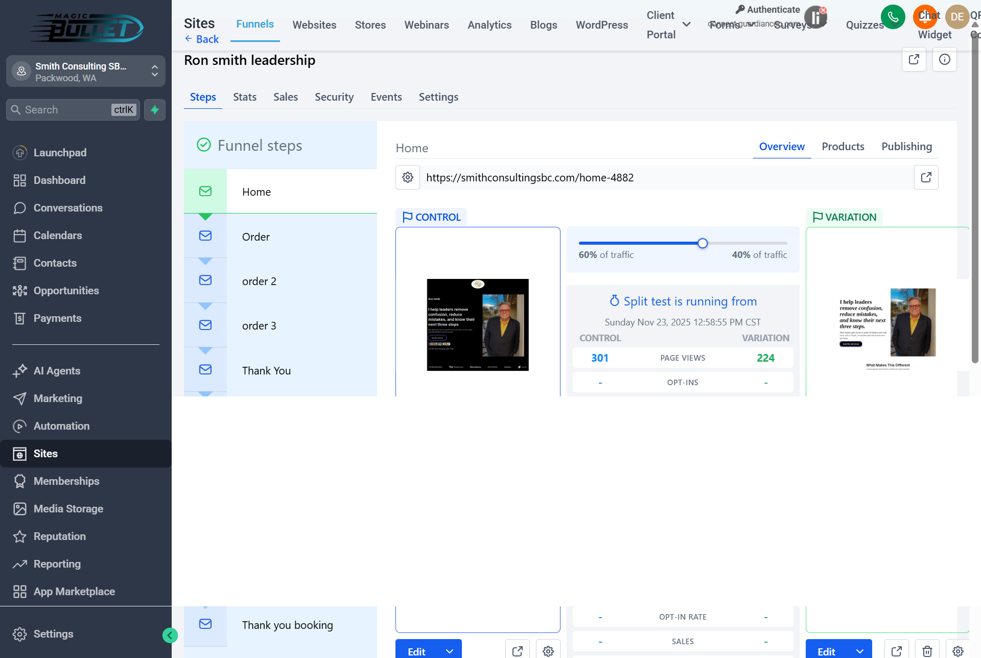 Sales Funnel Build