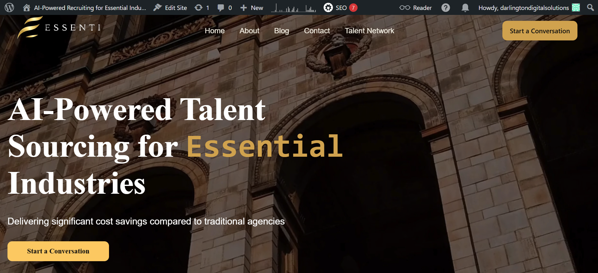 Essenti website