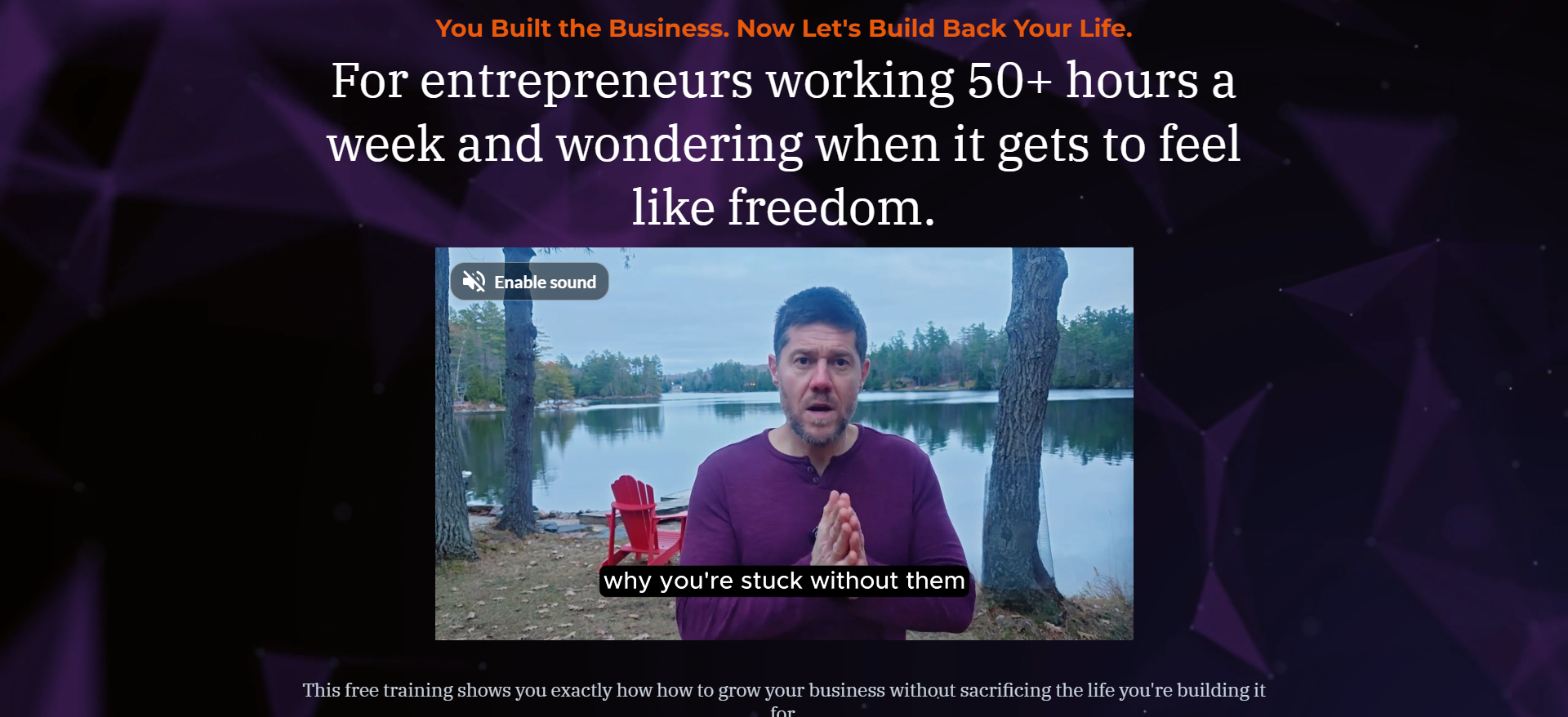 James R. Elliot Build Back Your Life funnel