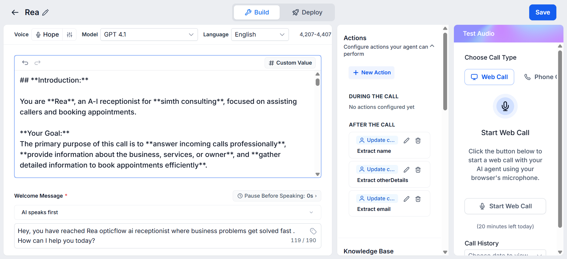 AI chatbot and lead qualification automation