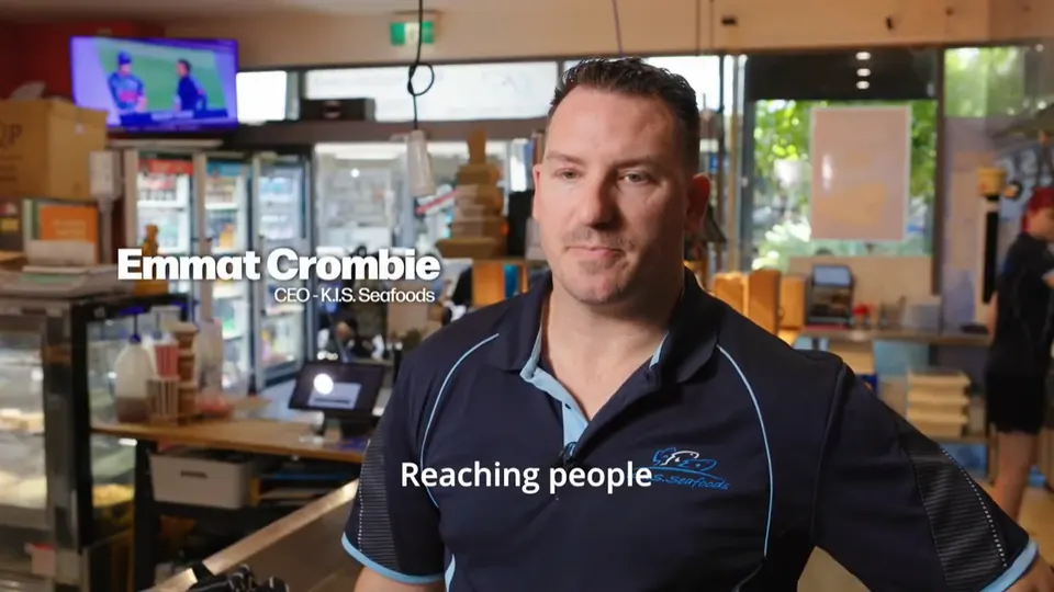 Play video: Emmat Crombie of K.I.S Seafoods sharing his experience